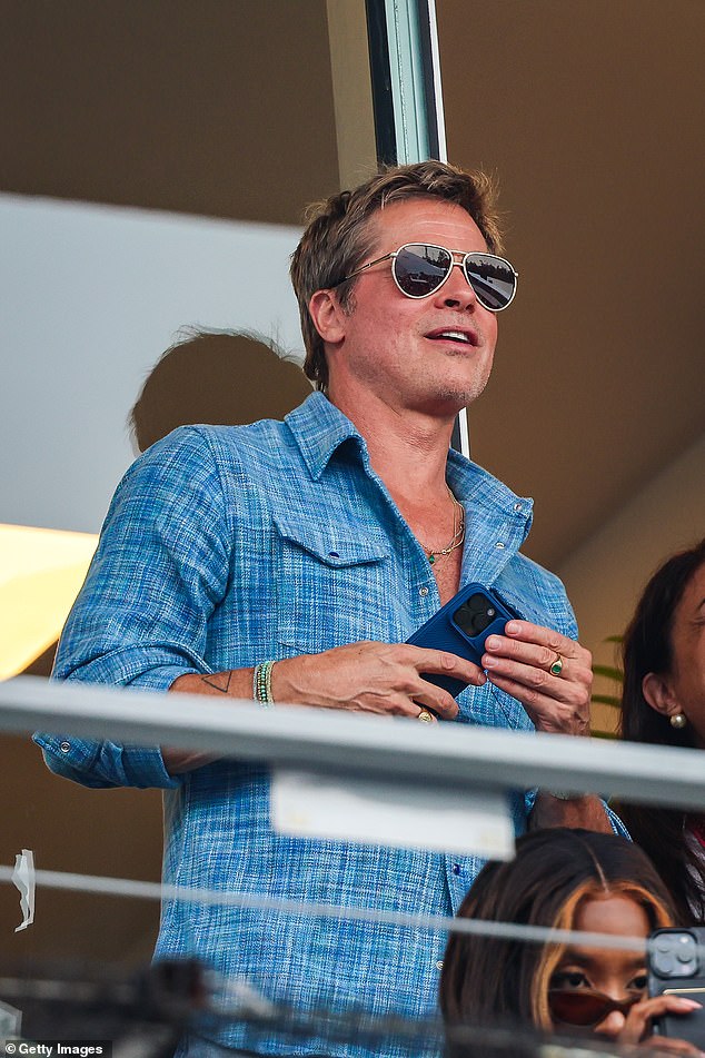 Brad Pitt spotted watching the F1 Grand Prix of Mexico on Sunday