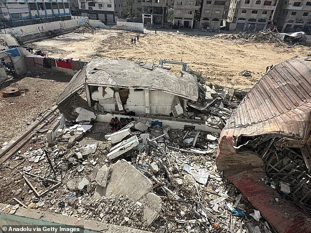 Palestinians who fled the northern Jabalia area of the Gaza Strip, which remains under intense blockade and attacks by the Israeli army, continue their daily lives under difficult conditions at a United Nations Relief and Works Agency (UNRWA) school in western Gaza City, Gaza on October 25, 2024