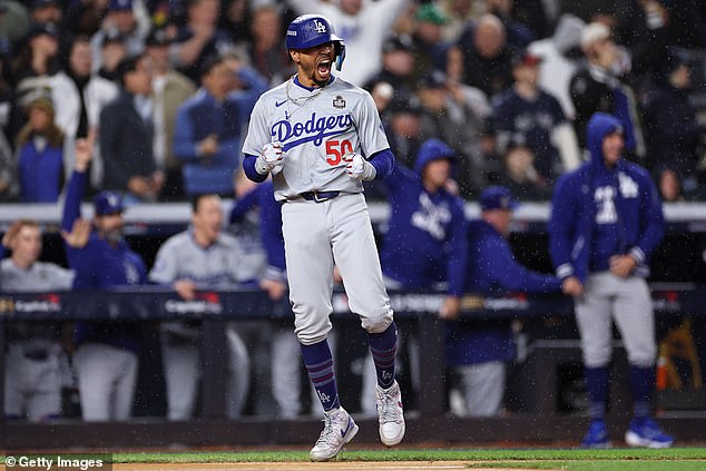 Betts was seen yelling at the fans after the incident during Game 4 of the World Series