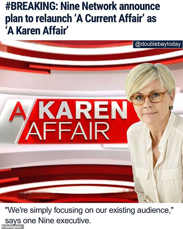 A satirical post was shared to Instagram by Double Bay Today joking that the famous Australian show would be renamed 'A Karen Affair' as it poked fun at the show's audience