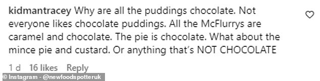 A number of people were left disappointed with this year's offerings, and branded the Christmas menu at McDonald's uninspiring and 'boring'