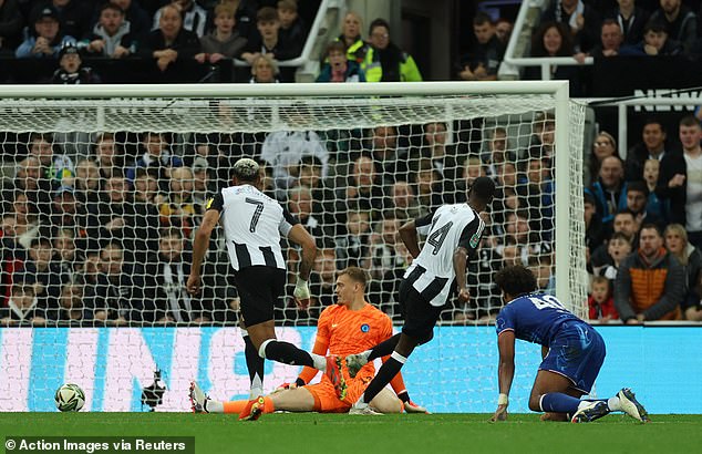 Alexander Isak scored Newcastle's opening goal against Enzo Maresca's side at St James' Park