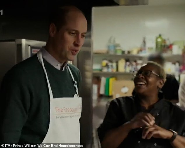 The Prince of Wales then sent his fellow volunteers into fits of laughter, saying he would hands out the drinks or the ketchup