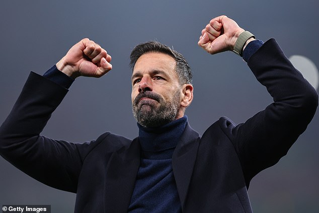 Ruud van Nistelrooy took charge of the side following Erik ten Hag's departure on Monday