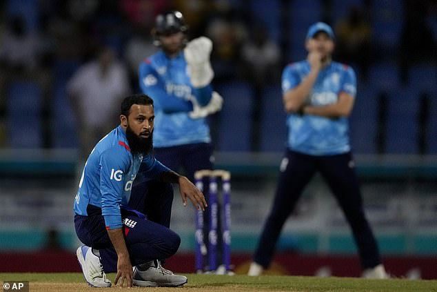 Adil Rashid went at more than seven runs an over on a chastening evening for England