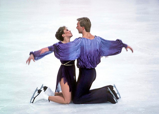 Torvill and Dean earned the highest ever score for a single performance with their now-famous routine (pictured) after receiving 12 perfect sixes and a standing ovation