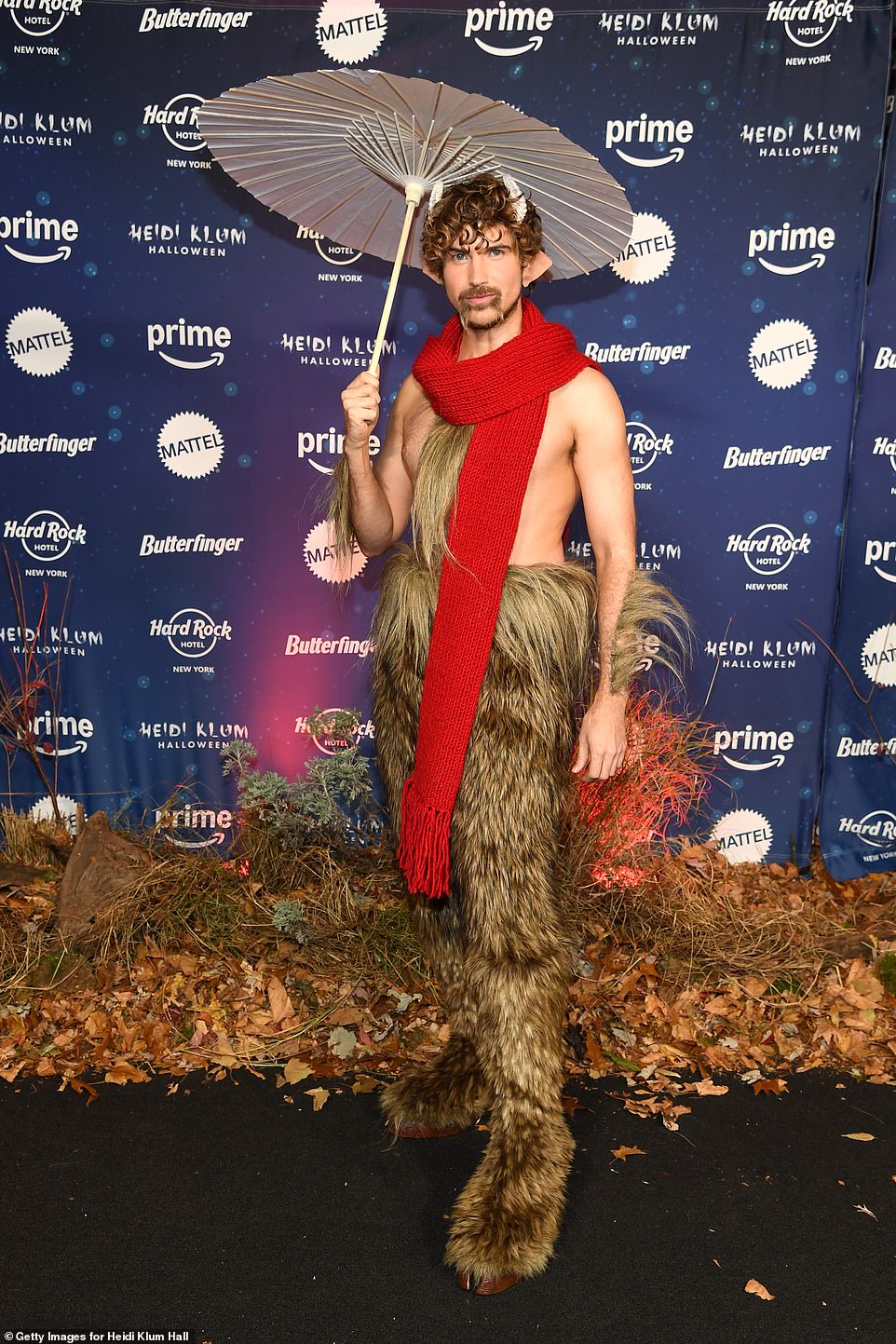 YouTuber Joey Graceffa dressed up as the friendly faun Mr. Tumnas from the Narnia book series