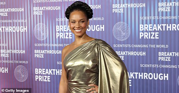 LOS ANGELES, CALIFORNIA - APRIL 13: Alicia Keys attends the 10th Annual Breakthrough Prize Ceremony at Academy Museum of Motion Pictures on April 13, 2024 in Los Angeles, California. (Photo by Kevin Winter/Getty Images)