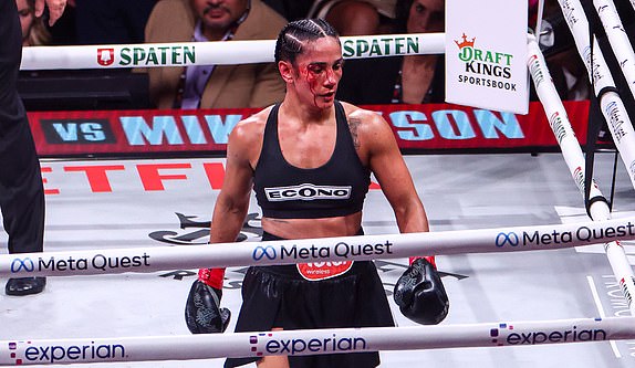 Netflix & Most Valuable Promotions Boxing Event Fight Night, AT&T Stadium, Arlington, Texas, United States 15/11/2024Undisputed Women's Super-Lightweight ChampionshipKatie Taylor vs Amanda SerranoAmanda SerranoMandatory Credit Â©INPHO/Ed Mulholland