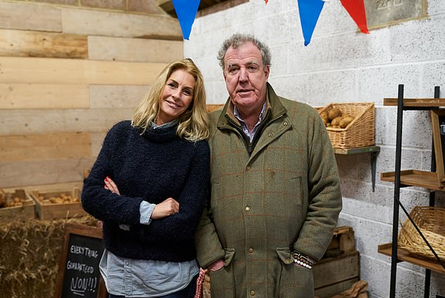 Clarkson first revealed his heart health concerns in his Sunday Times column last month admitting to undergoing emergency surgery after he began feeling unwell on holiday. Pictured, with partner Lisa Hogan