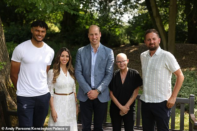 From left to right: Tyrone Mings, Sabrina Cohen-Hatton, Prince William, Gail Porter and David Duke at the launch of Homewards - a programme to end homelessness in the UK