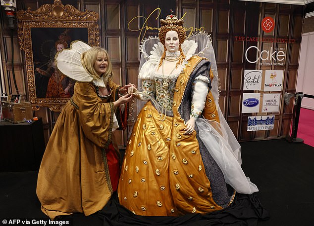 Other cake replicas include Queen Elizabeth I, complete with jewels from world class sugar artist Emma Jayne