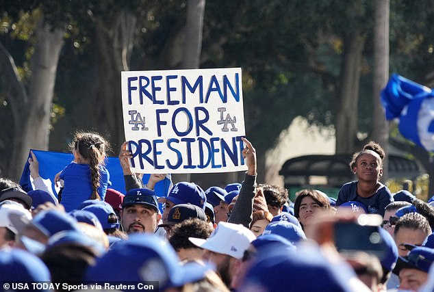 Many in Los Angeles waited hours to get a glimpse of the Dodgers World Series victory parade