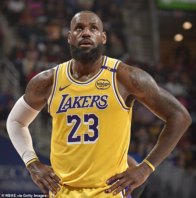 James scored 27 points on Friday night as the Lakers beat the Toronto Raptors in the NBA