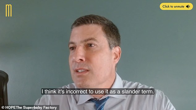 Mr Anomaly has been a frequent defender of eugenics - the belief that the human race can be enhanced by deliberate genetic selection. Pictured: Mr Anomaly defends the term 'eugenics' on a podcast