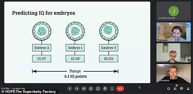 Parents can choose the embryos with the highest predicted IQ score to be implanted in a technique which is not legal in the UK