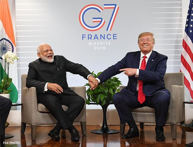 Indian prime minister Narendra Modi shared a gallery of photos of him and Trump as he called him a 'friend'