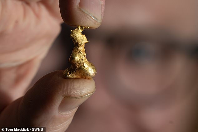 Mr Needham is now in the process of confirming whether the piece of gold is natural or smelted