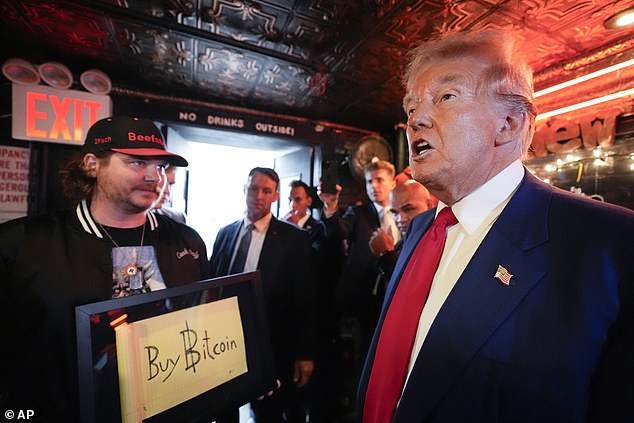 Donald Trump makes a campaign stop at Pubkey Bar and Media House on September 18