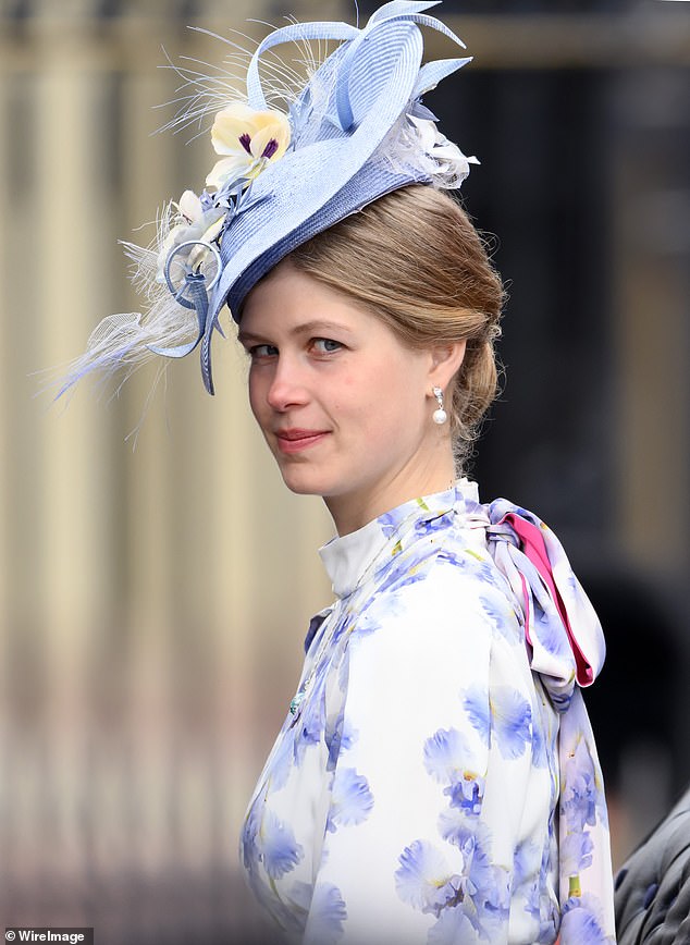 Lady Louise Windsor is pictured at Trooping the Colour this year in central London