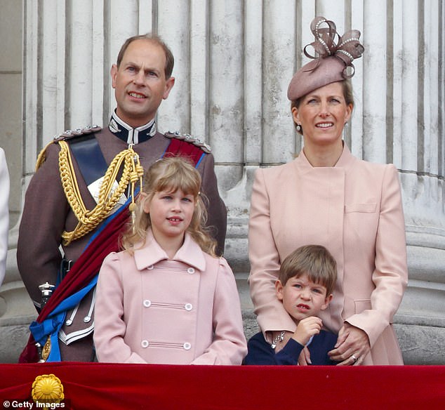 Lady Louise Windsor is snapped alongside her brother, James and parents, Sophie and Edward