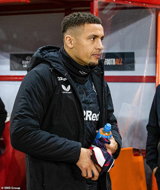 Club captain James Tavernier was on the bench for the Europa League clash