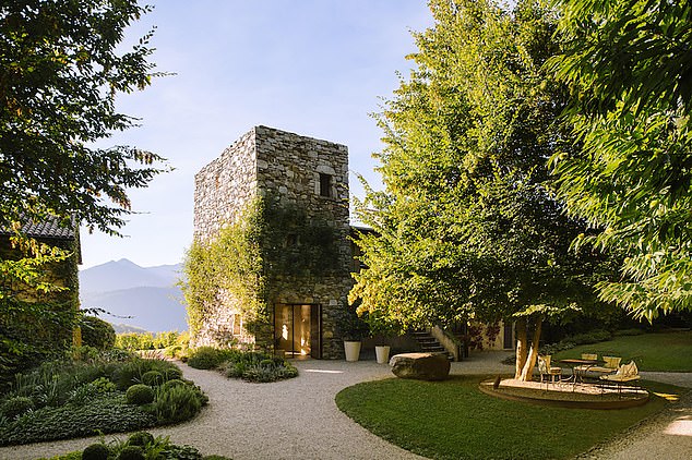 Kate checks into La Darbia hotel (seen here), which is 'hidden' in woodland between Lake Orta and the Monte Rosa mountain