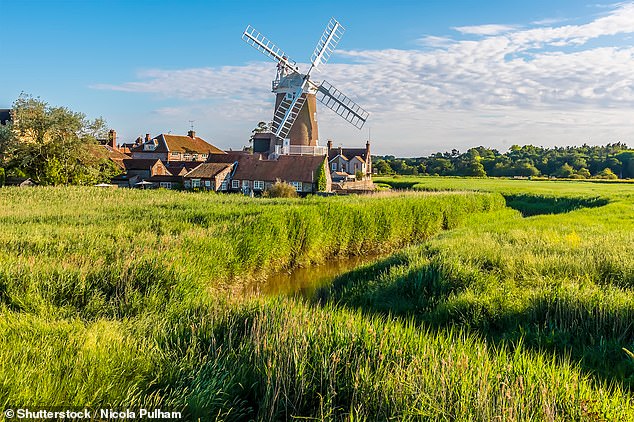 Ted comments that his stay at Cley Windmill (above) is 'like being in a living Constable painting'