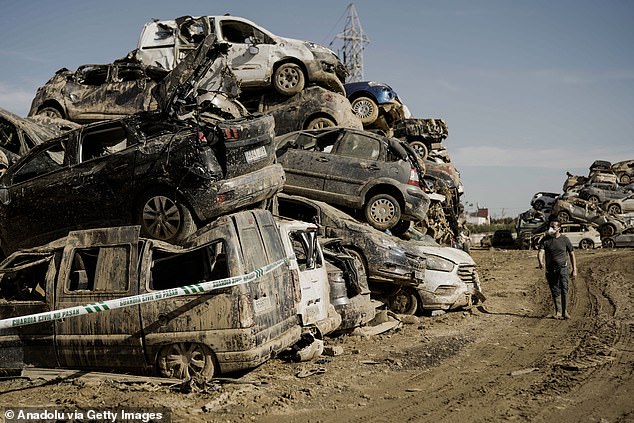 The floods took a severe toll on the infrastructure in the region, and swept up countless cars in their wake