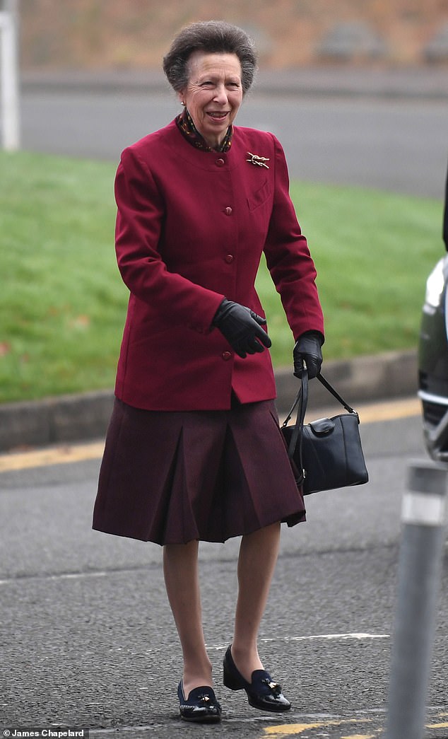 Princess Anne once again proved her resolute work ethic as she attended an engagement in Glasgow - despite her flight to Scotland being delayed by over an hour