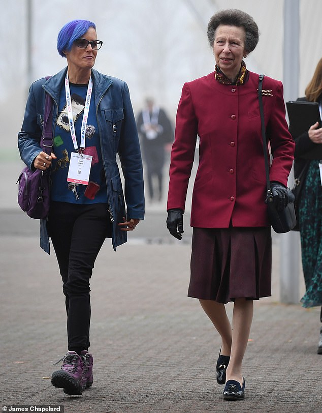 The Princess Royal (pictured right), 74, who this weekend supported her brother, King Charles, 77, at the Festival of Remembrance in London's Royal Albert Hall on Saturday, was in the Scottish capital for the HIV Drug Therapy Glasgow Congress