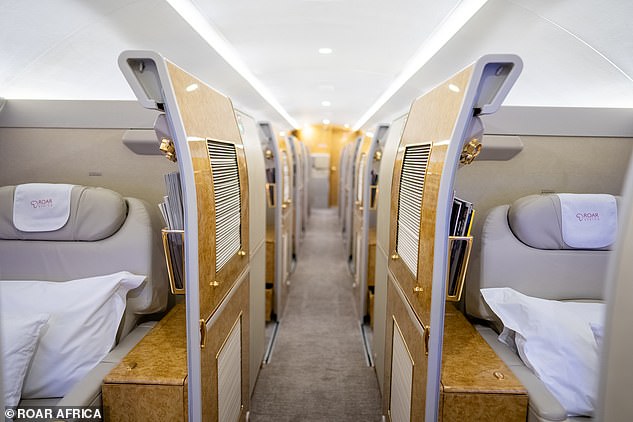 The Emirates Executive Private Jet features individual suites for each of the 10 guests on board