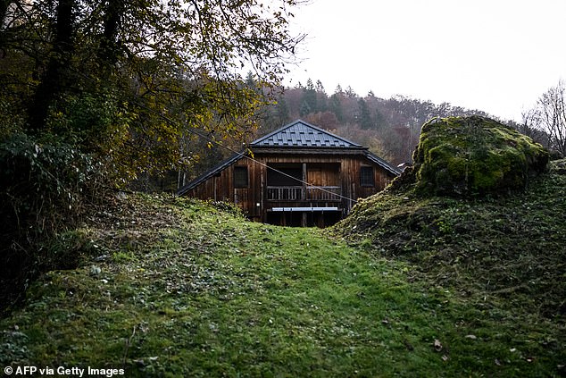 This photograph shows a view of the house where three children were found dead in Taninges, on November 13, 2024