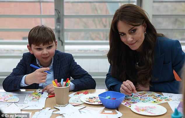 Tony, who is from Kent, met Kate at the Princess's Christmas Carol Concert in Westminster Abbey in 2021, and again at the Day Centre at Westminster Hospital in December 2023, where they coloured together (pictured)