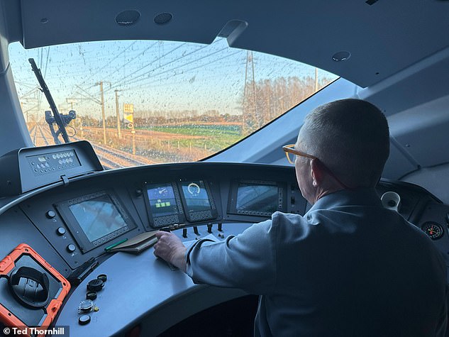 Ted discovers that Eurostar drivers do their best to run under the line-speed limits to save on wear and tear and to help keep the ride as smooth as possible for passengers. They even let the train coast for long periods