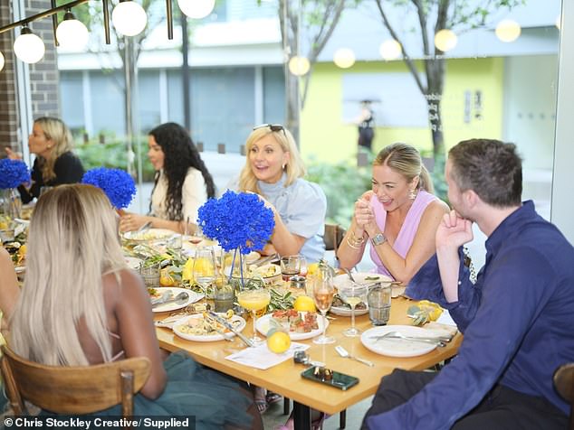 Mutesi was all smiles as she enjoyed a lavish meal and drinks with her friends at the Italian restaurant Marta Osteria