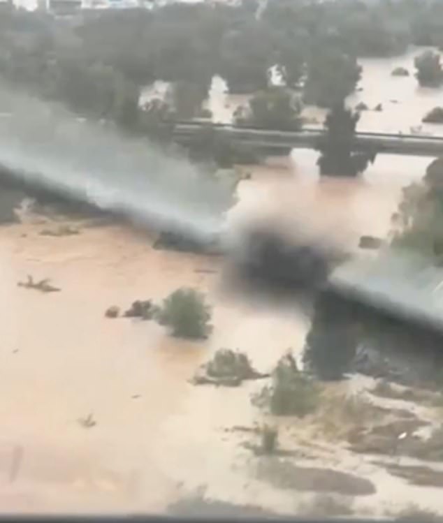 In southern Malaga province, streets were flooded, while 3,000 people near the Guadalhorce river were moved from their homes as a preventive measure as the waterway burst its banks