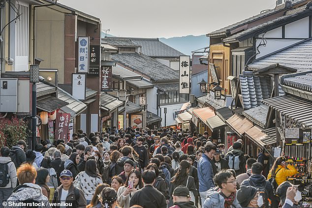 Avoid: Parts of Tokyo and Kyoto (above) are 'overwhelmed by crowds'