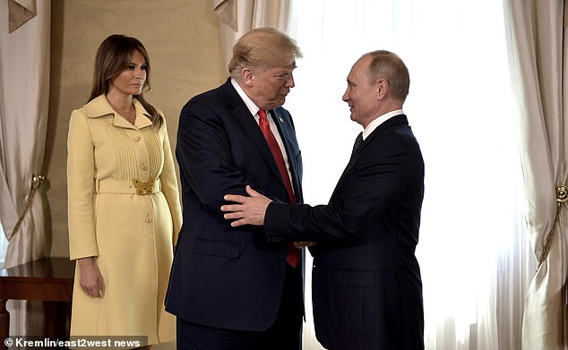 Vladimir Putin and US President Donald Trump pictured at a meeting in Kremlin in July 2018