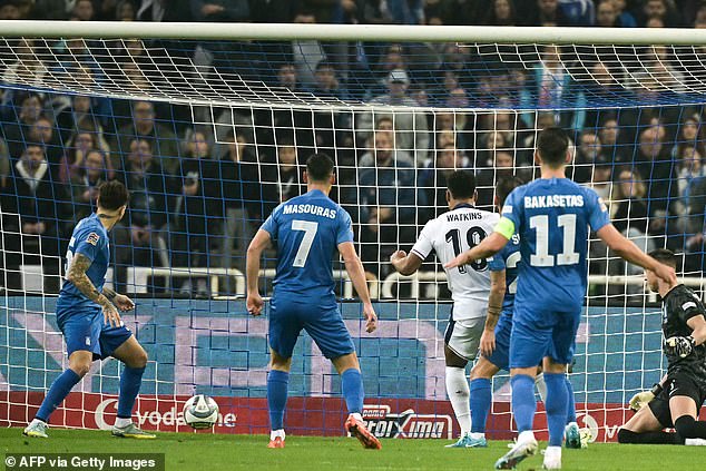 Ollie Watkins scored just seven minutes into the game after replacing England's record goal scorer