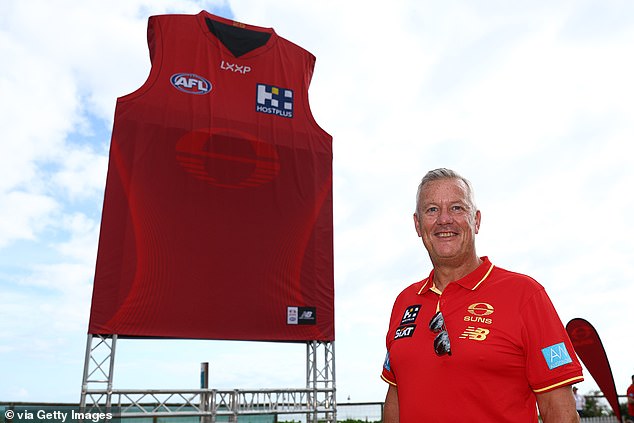 Suns CEO Mark Evans (pictured) previously said he would be 'gutted' if a leaked version of the redesign turned out to be the real thing - and that's exactly what happened