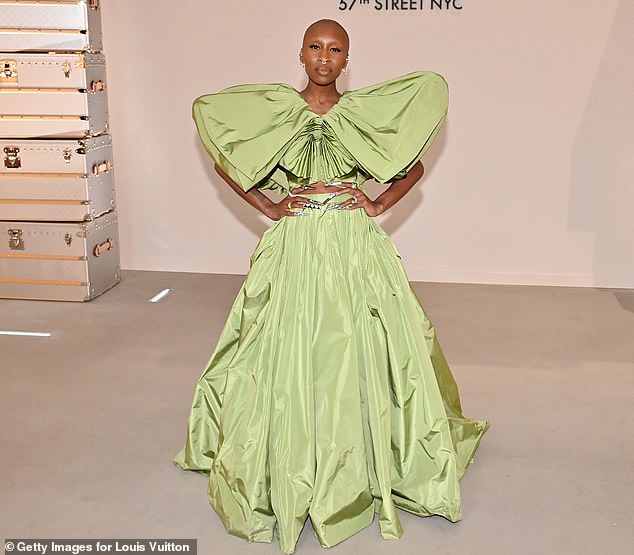 Cynthia Erivo was also at the event and channeled her Wicked character of Elphaba during the grand opening festivities