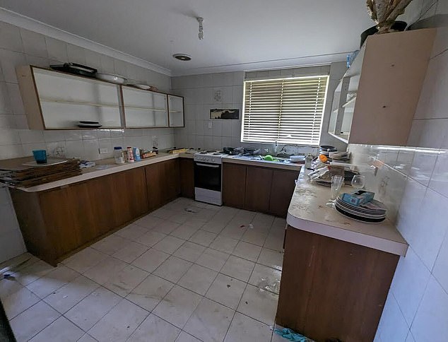 The kitchen was big, ugly and in disrepair