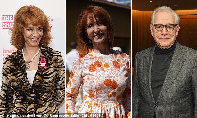 Celebrity campaign: From left, Sue Holderness, Jane Asher and Brian Cox urge older people to check if they can claim pension credit.