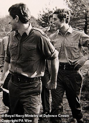 King Charles III, the then Prince of Wales, during 'familiarisation' training in 1974 at the Commando Training Centre Royal Marines