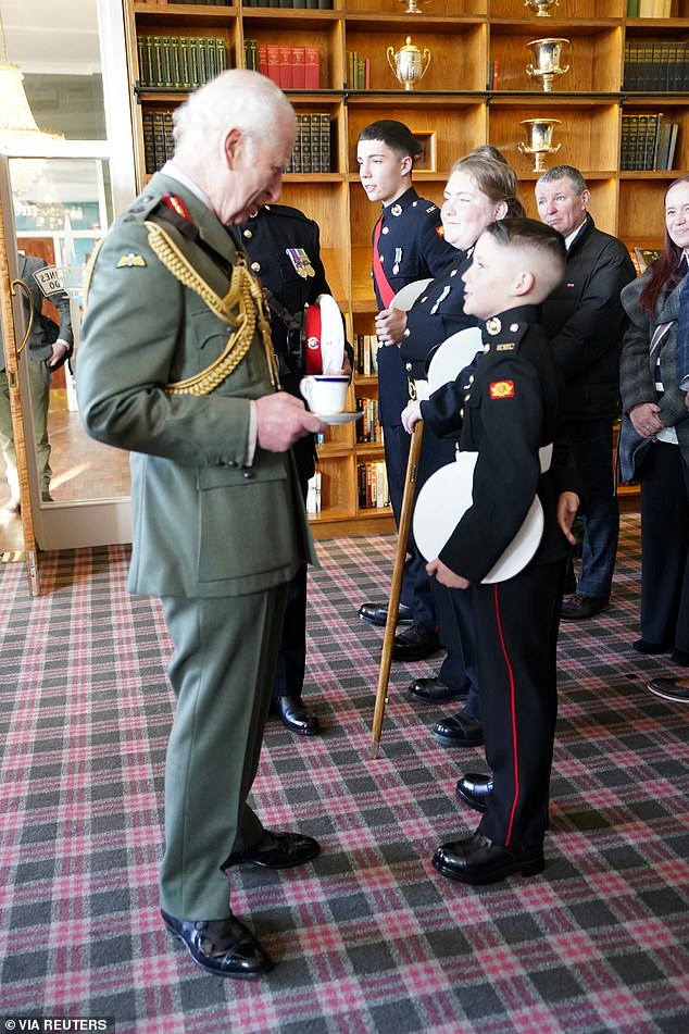 King Charles, as Captain General Royal Marines, visits the Commando Training Centre Royal Marines to meet Royal Marine trainees as well as families and veterans of the Corps