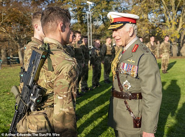 Addressing the recruits, the King (pictured right) said: 'As your Captain General, I can only express my pride in each and every one of you, together with my admiration for passing such a demanding course'