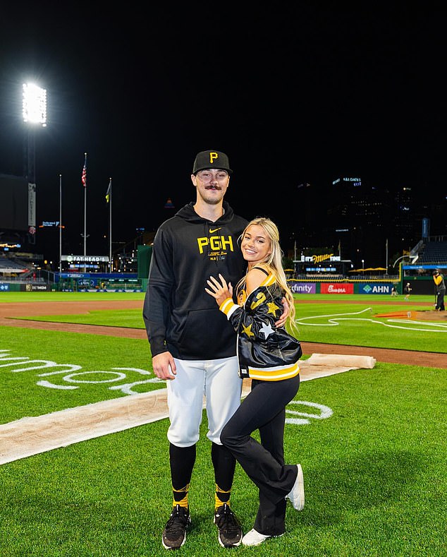 Skenes and Dunne have been dating for over a year, going back to his days pitching for LSU