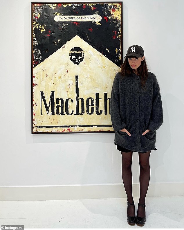 Charlotte, who has modelled for brands like Bulgari and Coach, is also a talented artist. Her work, including bold pieces like a Marlboro cigarette packet print, sells for upwards of £900