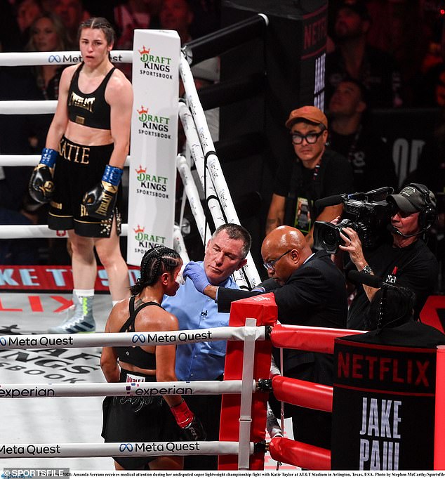 The fight changed as soon as Serrano suffered the cut on her left eye